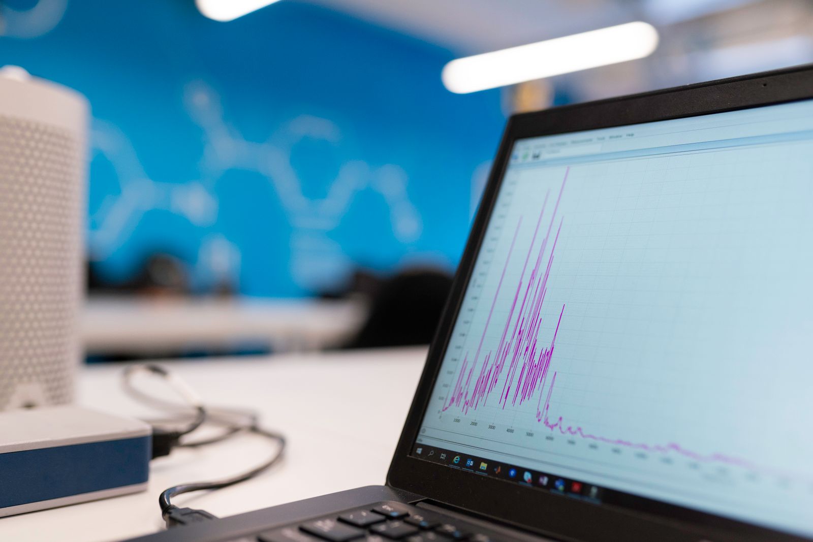 Laptop showing an analytics dashboard